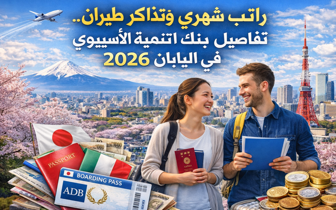 راتب شهري وتذاكر طيران.. تفاصيل منحة بنك التنمية الآسيوي في اليابان 2026