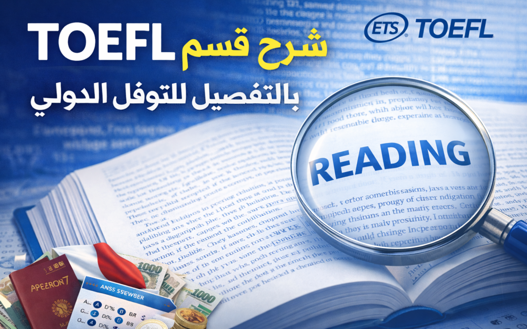 قراءة التوفل TOEFL 2026: شرح كامل + أمثلة سريعة