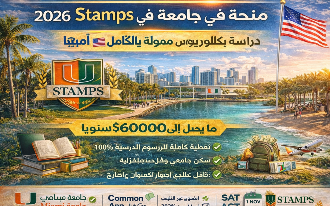 منحة Stamps في جامعة ميامي 2026 | دراسة بكالوريوس ممولة بالكامل في أمريكا