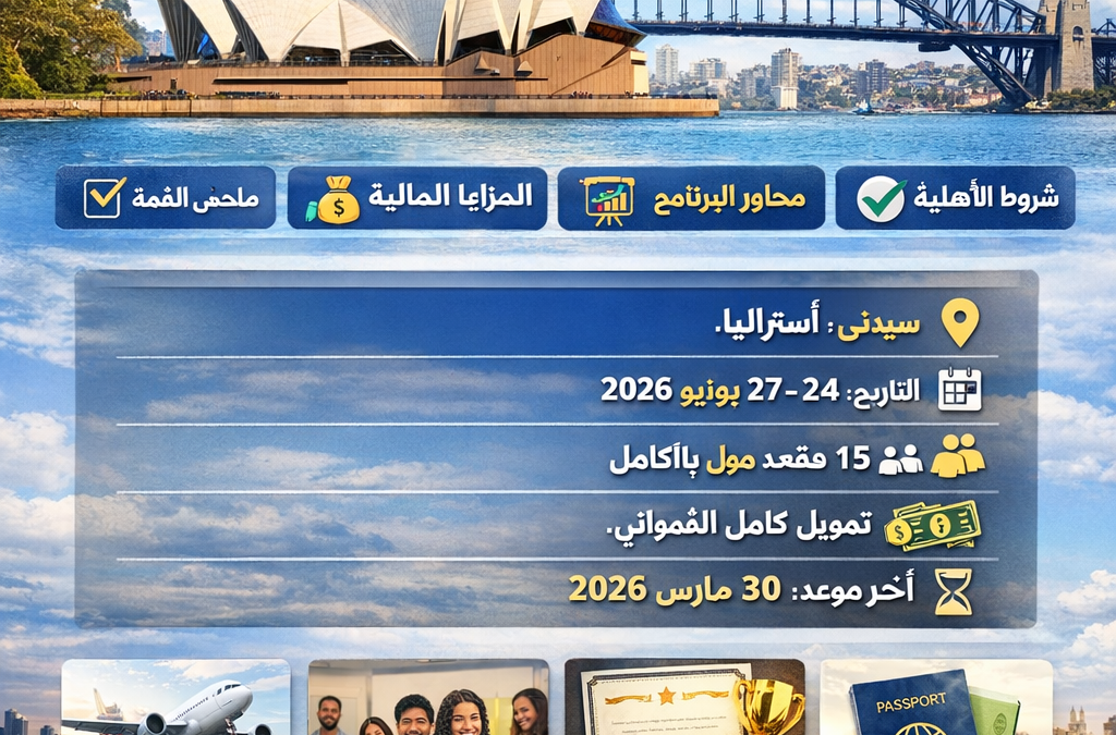 🌏 قمة الشباب في أستراليا 2026 | تمويل كامل + تجربة عالمية