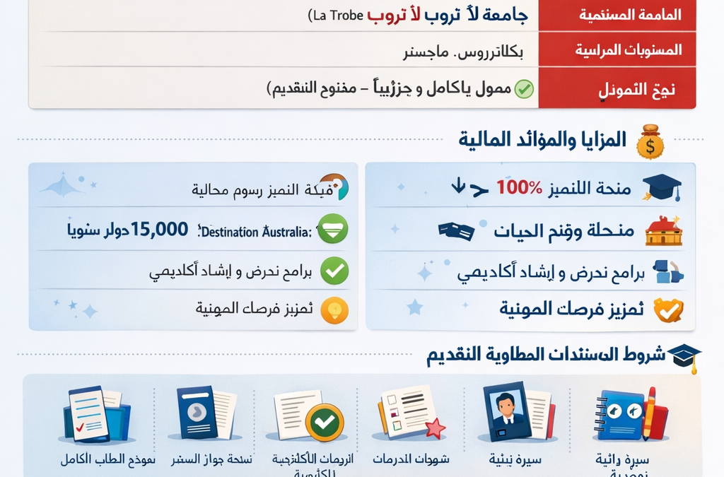 🎓 منحة جامعة لا تروب 2026 للطلاب الدوليين
